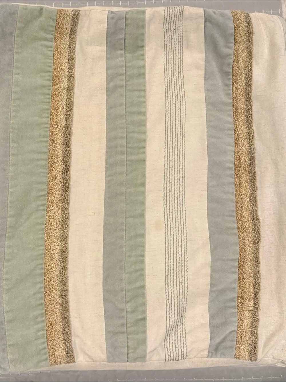 Pier 1 Stripe Pillow Cover in Cream, Sage & Light Blue(4 total)